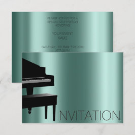 Piano-konsert Formal Minimalism Vip Black Teal Inbjudningar