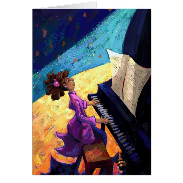 Piano-konsert Hälsningskort (Framsidan)