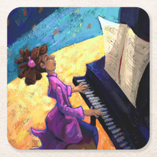 Piano-konsert Underlägg Papper Kvadrat