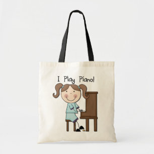Piano - kvinnliga Tshirts och gåvor Tygkasse
