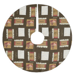 Piano & Lakan Music träd skirt Julgransmatta Borstad Polyester