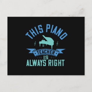 Piano-läraren är alltid Höger Vykort
