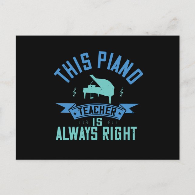 Piano-läraren är alltid Höger Vykort (Framsida)