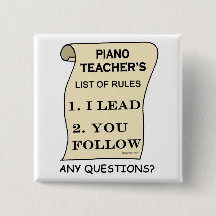 Piano Lärarlista över Regler