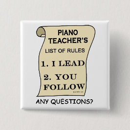 Piano Lärarlista över Regler Knapp