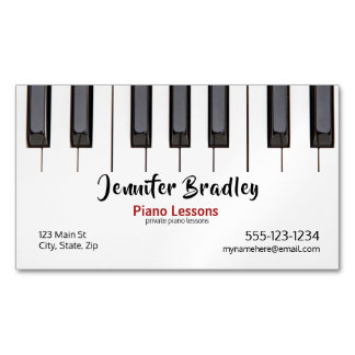 Piano Lesson Business Magnetiska Visitkort