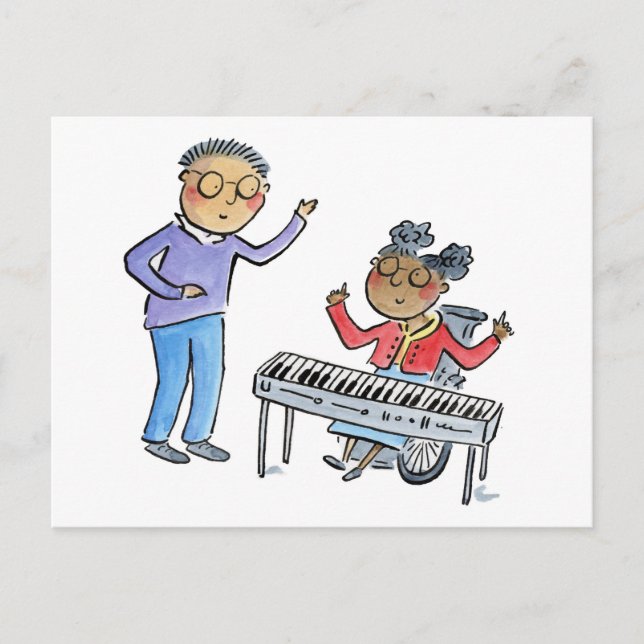 Piano Lesson Vykort (Framsida)