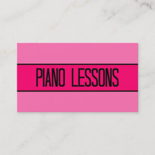Piano Lessons Baby och Shock rosa Affärskort Visitkort