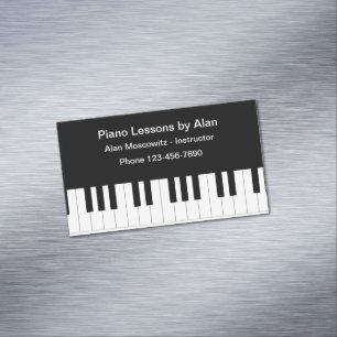 Piano Lessons Instructor Magnetiska Visitkort