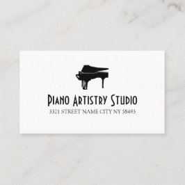 Piano Lessons Instructor Music Studio Business Ca Visitkort