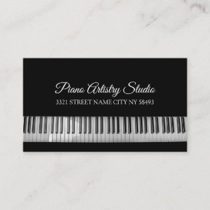 Piano Lessons Instructor Music Studio Visitkort