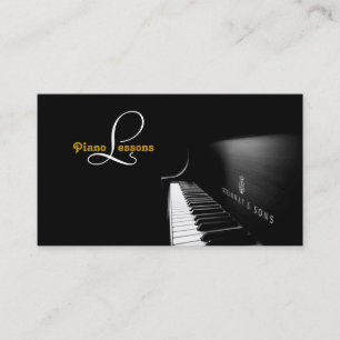 Piano Lessons, Music Affärskort Visitkort