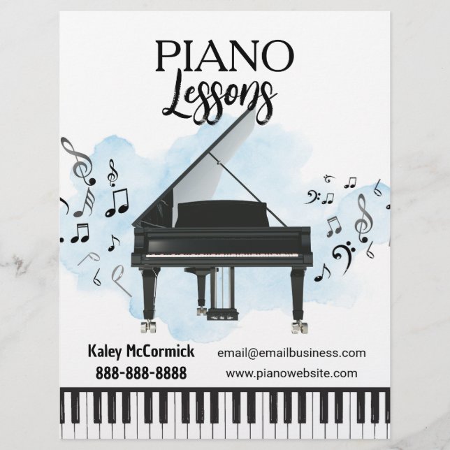 Piano Lessons Music Flyer (Framsidan)