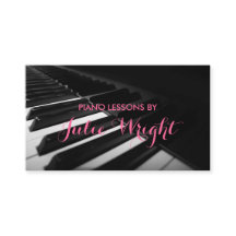 Piano Lessons, Music Instructor Affärskort