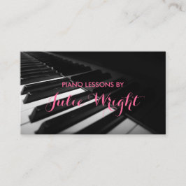 Piano Lessons, Music Instructor Affärskort Visitkort