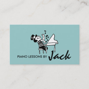 Piano Lessons, Music Instructor Affärskort Visitkort
