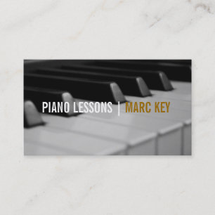 Piano Lessons, Music Instructor Visitkort
