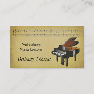 Piano Lessons Piano Sales Visitkort
