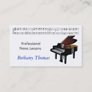 Piano Lessons Piano Sales Visitkort