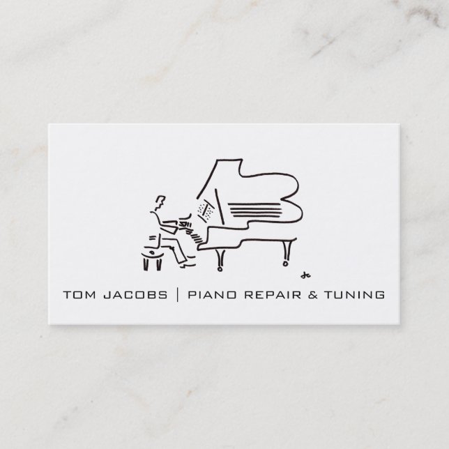 Piano Lessons, Piano tuning and Reparation Visitkort (Framsida)