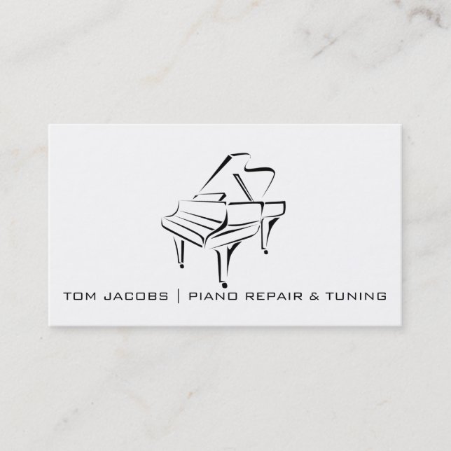Piano Lessons, Piano tuning and Reparation Visitkort (Framsida)