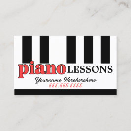 Piano Lessons Piano Tuning Modern Design Tangentbo Visitkort