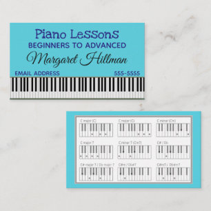 Piano Lessons Visitkort