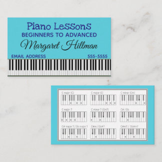 Piano Lessons Visitkort