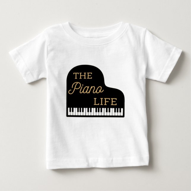 Piano Life Grand Piano T-Shirt (Framsida)