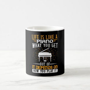 Piano - livet är som Piano Kaffemugg