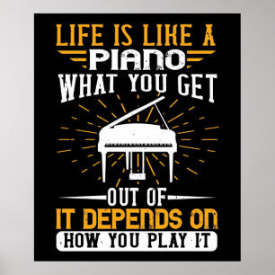 Piano - livet är som Piano Poster