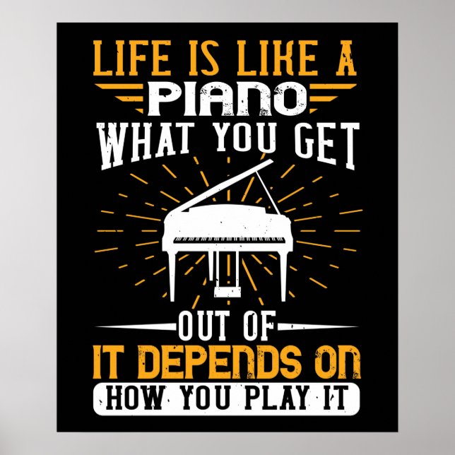 Piano - livet är som Piano Poster (Framsidan)