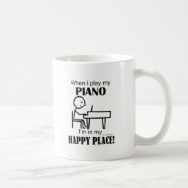 Piano Lycklig Ställe Kaffemugg