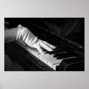 Piano Makrocloseup, Uppspelning i handskar Poster