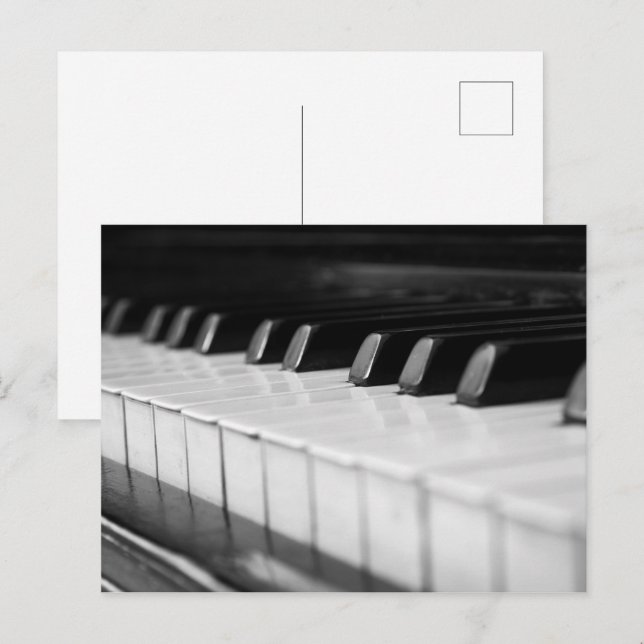 Piano-makrostängning Vykort (Fram/baksida)