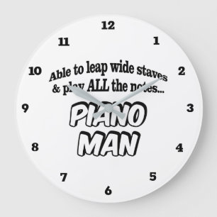 Piano Man - Music Superhero Stor Klocka