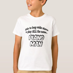 Piano Man - Music Superhero T Shirt