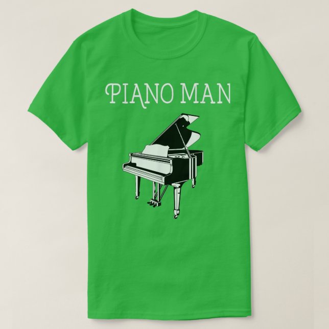 Piano Man Piano Player Pianist al Music Älskare T Shirt (Design framsida)