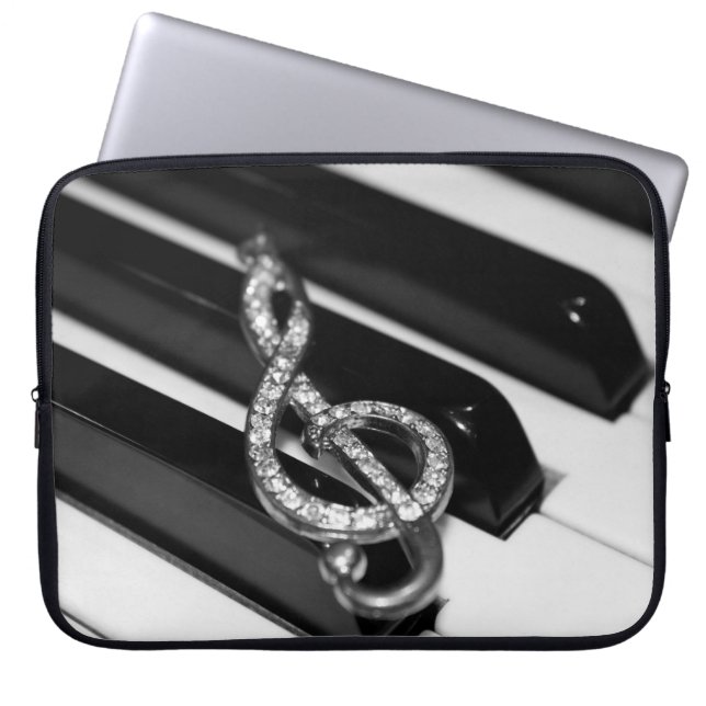 Piano med G-klav Laptop Fodral (Framsidan)