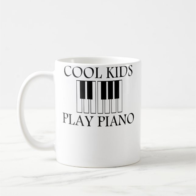 Piano 	 Men Women And Kids Styles Kaffemugg (Vänster)