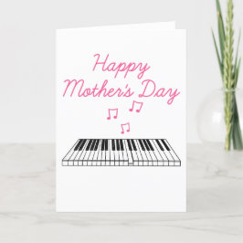 Piano Mors dag Pianist Musician Tack Kort