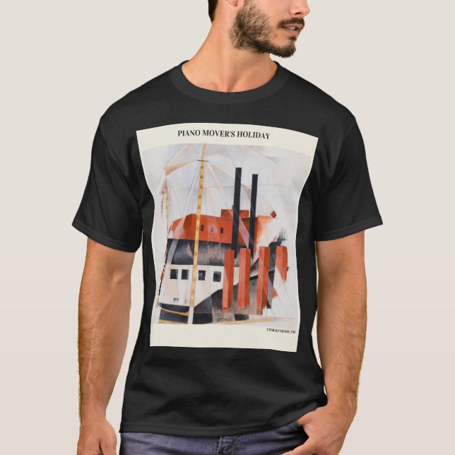 PIANO MOVERS HELGDAG by CHARLES DEMUTH ,Abstrakt  T Shirt (Framsida)
