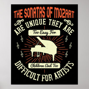 Piano - Mozarts sonater Poster