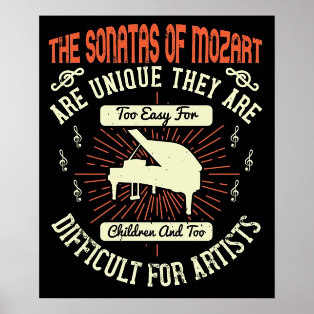 Piano - Mozarts sonater Poster (Framsidan)