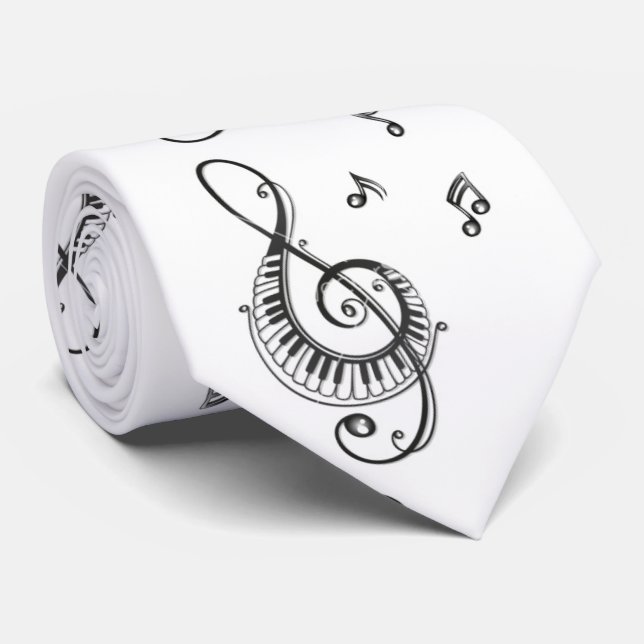 "PIANO MUISCAL NOTES GALORE" TIE SLIPS (Rullad)