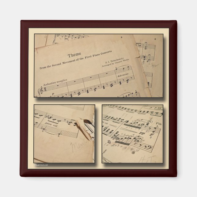 Piano Music Collage Magnet (Framsidan)