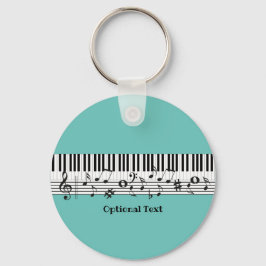 Piano Music Design Keychain Nyckelring