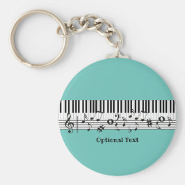 Piano Music Design Keychain Nyckelring