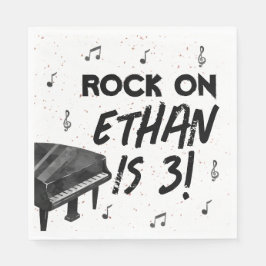Piano Music Födelsedagsfest Papper Napkins Pappersservett