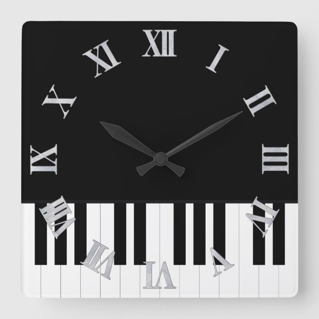 PIANO MUSIC FYRKANTIG KLOCKA (Framsida)